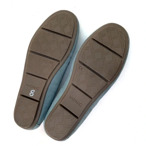 Vionic Debbie Light Blue Suede Loafer Slip On Shoes 9 - Picture 5 of 8